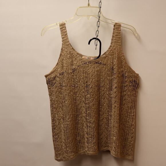 Pink Republic Crochet Lace Cami Beige Size Large Tank - Picture 3 of 12